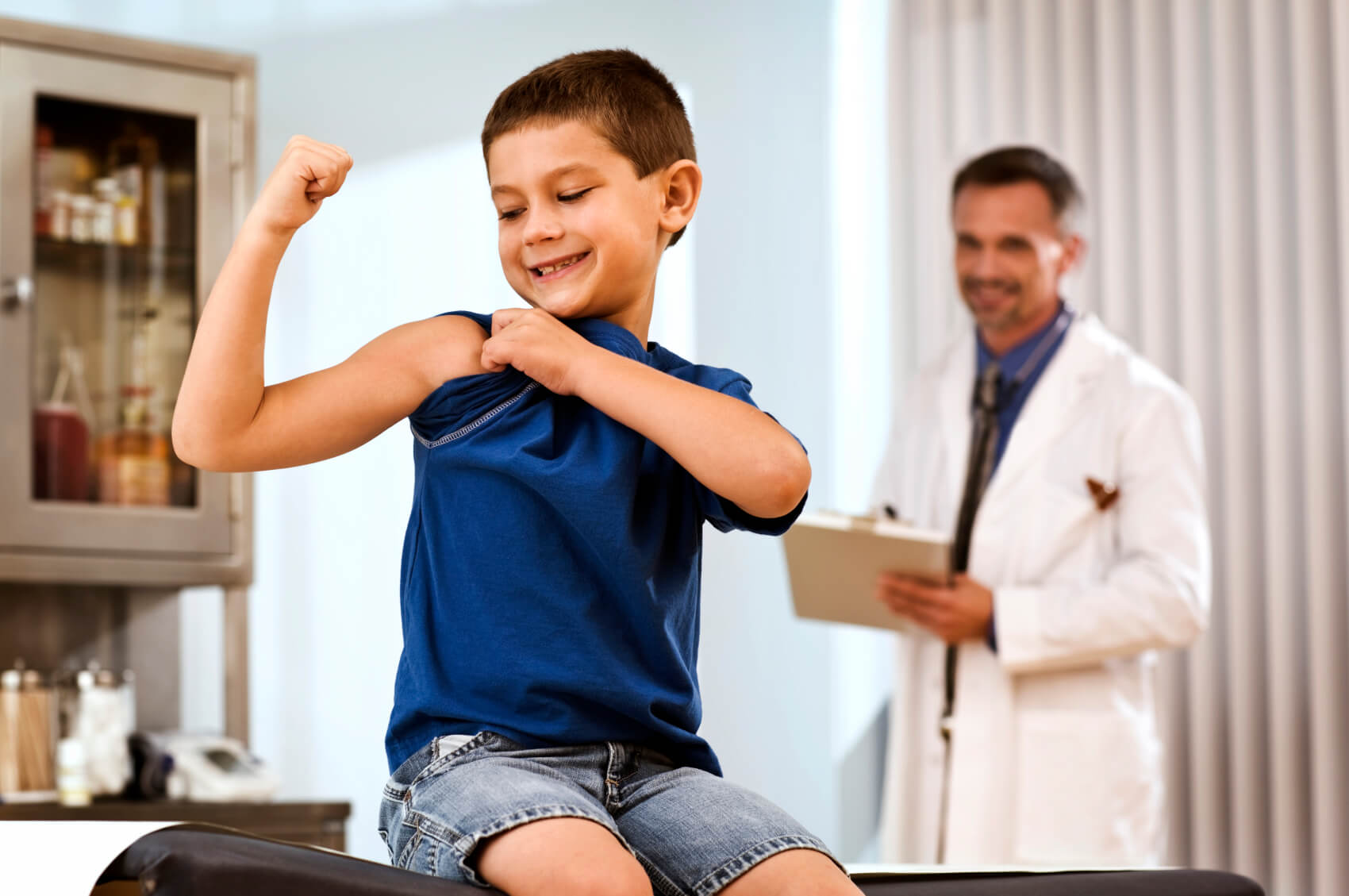 Kid Check Up At Doctor